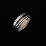 Vintage Mens Silver Black Onyx Ring