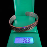 Brazalete navajo de plata de ley y oro FJ Henry Storyteller