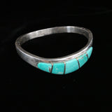 Mexican Silver Vintage ATI Hallmark Turquoise Cuff Bracelet