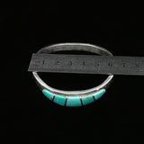 Mexican Silver Vintage ATI Hallmark Turquoise Cuff Bracelet