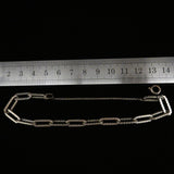 Vintage Silver Link Safety Chain Bracelet