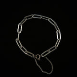 Vintage Silver Link Safety Chain Bracelet