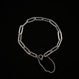 Vintage Silver Link Safety Chain Bracelet