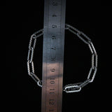 Vintage Silver Link Safety Chain Bracelet
