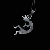 Hopi Native American Silver Kokopelli Pendant