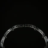 Mexican Silver Vintage Heavy Hallmarked Aztec Black Onyx Necklace