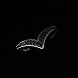 Vintage Silver Scroll Pointed V Shape Bracelet