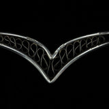 Vintage Silver Scroll Pointed V Shape Bracelet