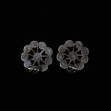 Zuni Old Pawn Native American Snake Eye Turquoise Sterling Silver Clip On Earrings