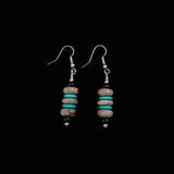 Vintage Santo Domingo Silver Turquoise Earrings