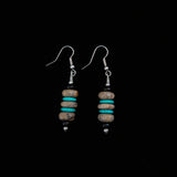 Vintage Santo Domingo Silver Turquoise Earrings