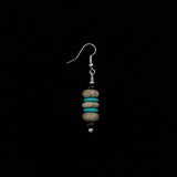 Vintage Santo Domingo Silver Turquoise Earrings