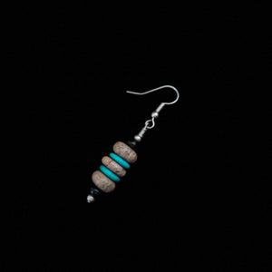 Vintage Santo Domingo Silver Turquoise Earrings