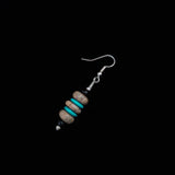 Vintage Santo Domingo Silver Turquoise Earrings