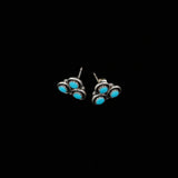Pendientes de plata turquesa con ojo de serpiente nativo americano Zuni