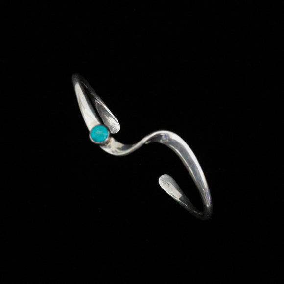 Navajo Native American Silver Turquoise Bracelet
