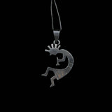 Hopi Native American Silver Kokopelli Pendant