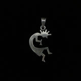 Hopi Native American Silver Kokopelli Pendant