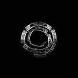 Mexican Silver Vintage Heavy Hallmarked Aztec Black Onyx Necklace