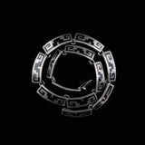 Mexican Silver Vintage Heavy Hallmarked Aztec Black Onyx Necklace