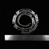 Mexican Silver Vintage Heavy Hallmarked Aztec Black Onyx Necklace