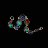 New Sterling Silver Semi-precious Gemstone Bracelet Made in Istrael