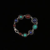 New Sterling Silver Semi-precious Gemstone Bracelet Made in Istrael