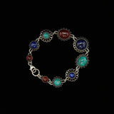 New Sterling Silver Semi-precious Gemstone Bracelet Made in Istrael
