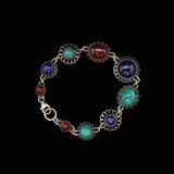 New Sterling Silver Semi-precious Gemstone Bracelet Made in Istrael