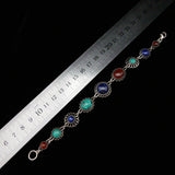 New Sterling Silver Semi-precious Gemstone Bracelet Made in Istrael