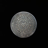 Mexican Silver Vintage Aztec Calendar Brooch & Pendant