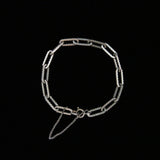 Vintage Silver Link Safety Chain Bracelet