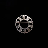 Old Pawn Native American Zuni Snake Eye Turquoise Silver Brooch & Pendant
