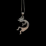 Colgante Kokopelli de plata nativo americano hopi