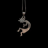 Colgante Kokopelli de plata nativo americano hopi