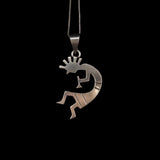 Colgante Kokopelli de plata nativo americano hopi