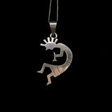 Colgante Kokopelli de plata nativo americano hopi