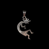 Colgante Kokopelli de plata nativo americano hopi
