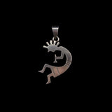 Colgante Kokopelli de plata nativo americano hopi