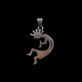 Colgante Kokopelli de plata nativo americano hopi