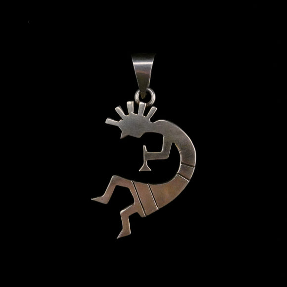 Hopi Native American Silver Kokopelli Pendant