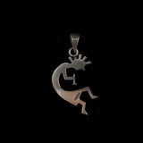 Colgante Kokopelli de plata nativo americano hopi