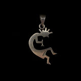 Colgante Kokopelli de plata nativo americano hopi
