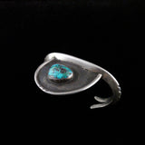 Navajo Native American Old Pawn Sterling Silver Turquoise Mens Cuff Bracelet