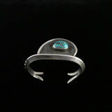 Navajo Native American Old Pawn Sterling Silver Turquoise Mens Cuff Bracelet