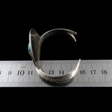 Navajo Native American Old Pawn Sterling Silver Turquoise Mens Cuff Bracelet
