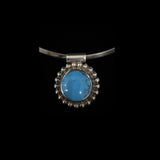 Mexican Silver Vintage Turquoise Pendant