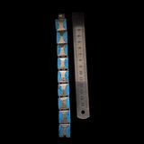 Mexican Silver Vintage Heavy Turquoise Set Bracelet & Necklace