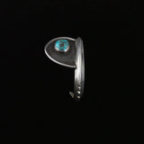 Navajo Native American Old Pawn Sterling Silver Turquoise Mens Cuff Bracelet