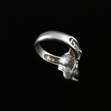 Vintage Sterling Silver Wizard Faceted Crystal Ball Unisex Ring Size 6 3/4